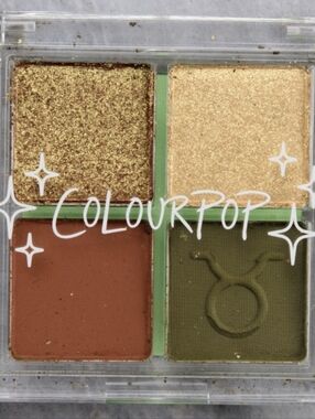 ColourPop Pressed Powder Quad Eyeshadow Palette: Never Taurus Apart, .21oz, NIB